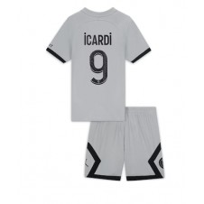 Paris Saint-Germain Mauro Icardi #9 Bortedraktsett Barn 2022-23 Kortermet (+ korte bukser)
